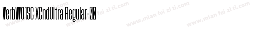 VerbW01SC XCndUltra Regular字体转换